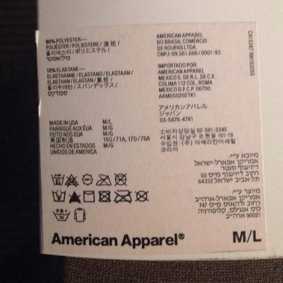 American Apparel Footed Plush Opaque Tights 2 Pair Cozy Discontinued Pantyhose - Picture 2 of 2